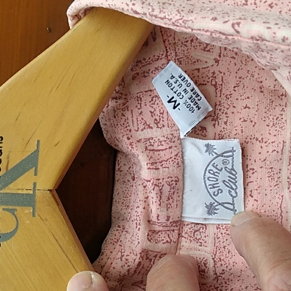 PEACH Button Up  Sz Med 80's - Picture 2 of 14